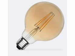 Ledkia Bombilla|Bombilla Filamento LED E27 8W 750 lm G95 Gold No Flicker 2700K Cálido