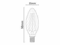 Bombilla|Bombilla LED de filamento trenzado E14 de 4 W y 3000 K