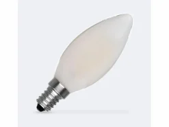 Ledkia Bombilla|Bombilla LED E14 4W 400 lm C35 Vela Glass No Flicker 3000K Cálido