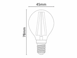 Bombilla LED mini esférica regulable de 6 W y 4000 K, E14 Blanco Outlet