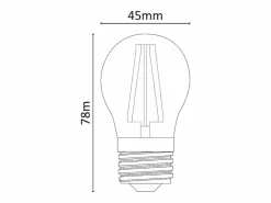 Bombilla LED mini esférica regulable de 5 W y 2700 K, E27^ Outlet