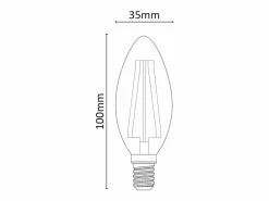 Bombilla LED regulable de color oliva, 6 W, 4000 K, E14^ Sale