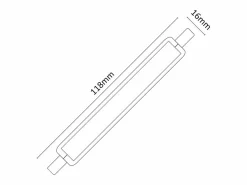 Bombilla LED R7s 118mm 8W 1000lm en cristal ø16mm 3000k^ Clearance