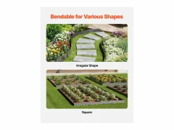 Bordes para Plantar SucceBuy Borde de Jardín de Acero (5 Piezas), 99 x 10 cm, Inoxidable, Oscuro^ Discount