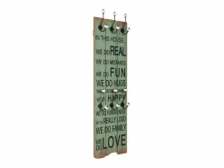 Garden Furniture Borghild Perchero de pared HAPPY LOVE con 6 ganchos 120x40 cm Multicolor Clearance