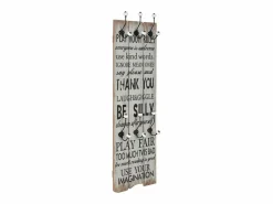 Borghild Perchero de pared THANK YOU con 6 ganchos 120x40 cm^Garden Furniture Clearance