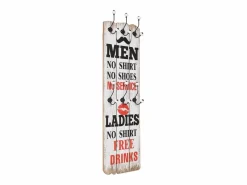 Borghild Perchero de pared MEN LADIES con 6 ganchos 120x40 cm^Garden Furniture Hot