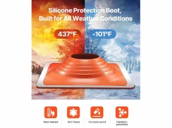 Botas de Solapa SucceBuy para Tubo de 25 a 46cm - Silicona Duradera - Alta Temperatura Rojo Online