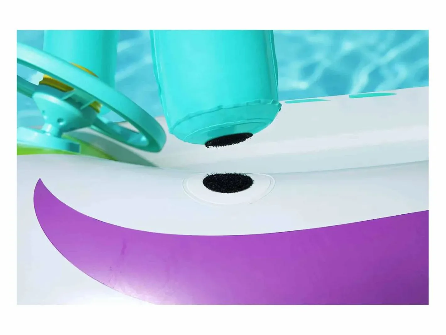 Bote espacial hinchable infantil Bestway con volante +3A azul 107x122 cm Transparente Online