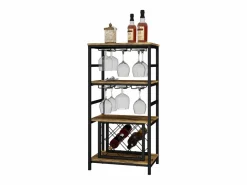 Vicco Botellero|Accesorios Para Vino Y Bar|Botellero roble rústico 50x35x100 vela