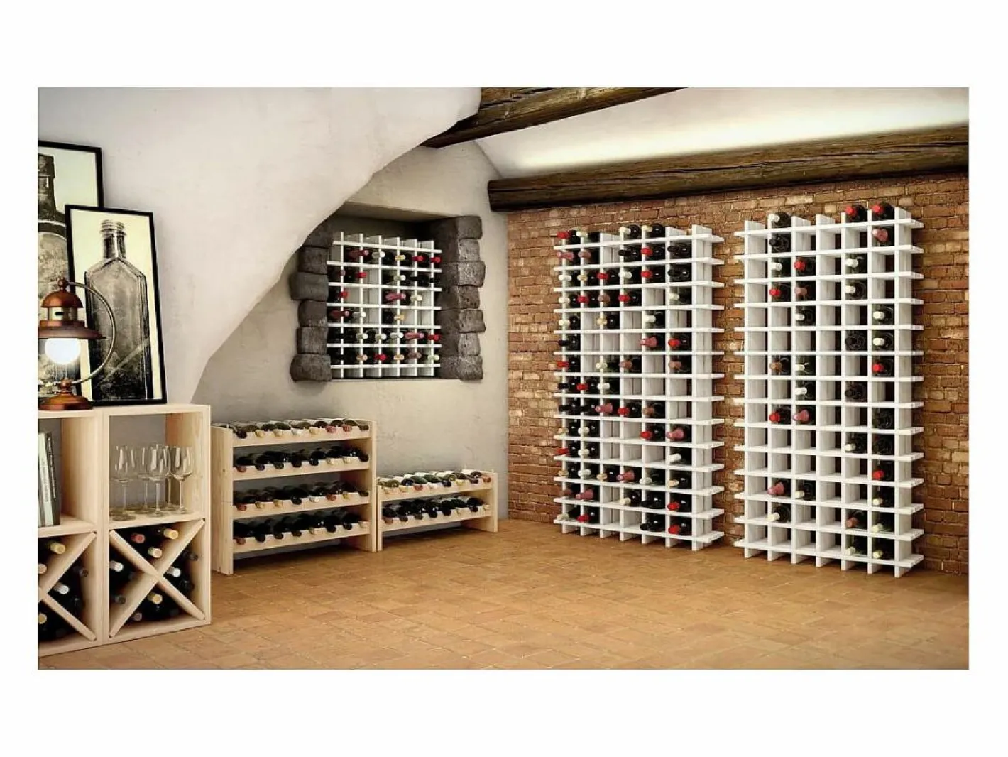 Botellero apilable de pino Katea^Astigarraga Outlet