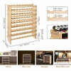 Botellero de Bambú SucceBuy de 8 Niveles para 72 Botellas, Apilable y Modular.^ Discount