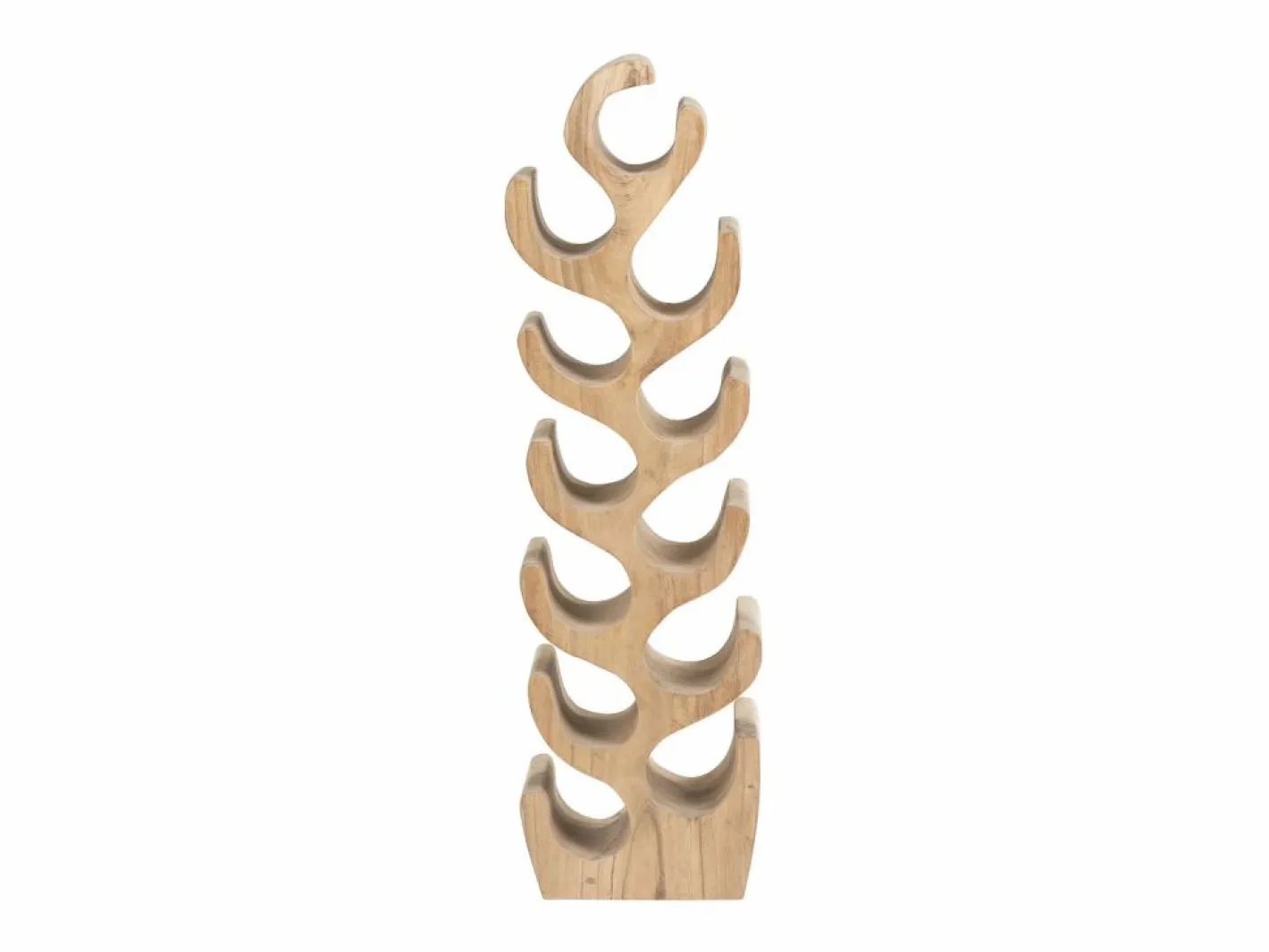 OZAIA Botellero de madera de suar - 2 botellas - Ancho 28 x Alt. 100 cm - Natural - GUIMARAS Color natural claro Discount