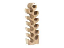 OZAIA Botellero de madera de suar - 2 botellas - Ancho 28 x Alt. 100 cm - Natural - GUIMARAS Color natural claro Discount