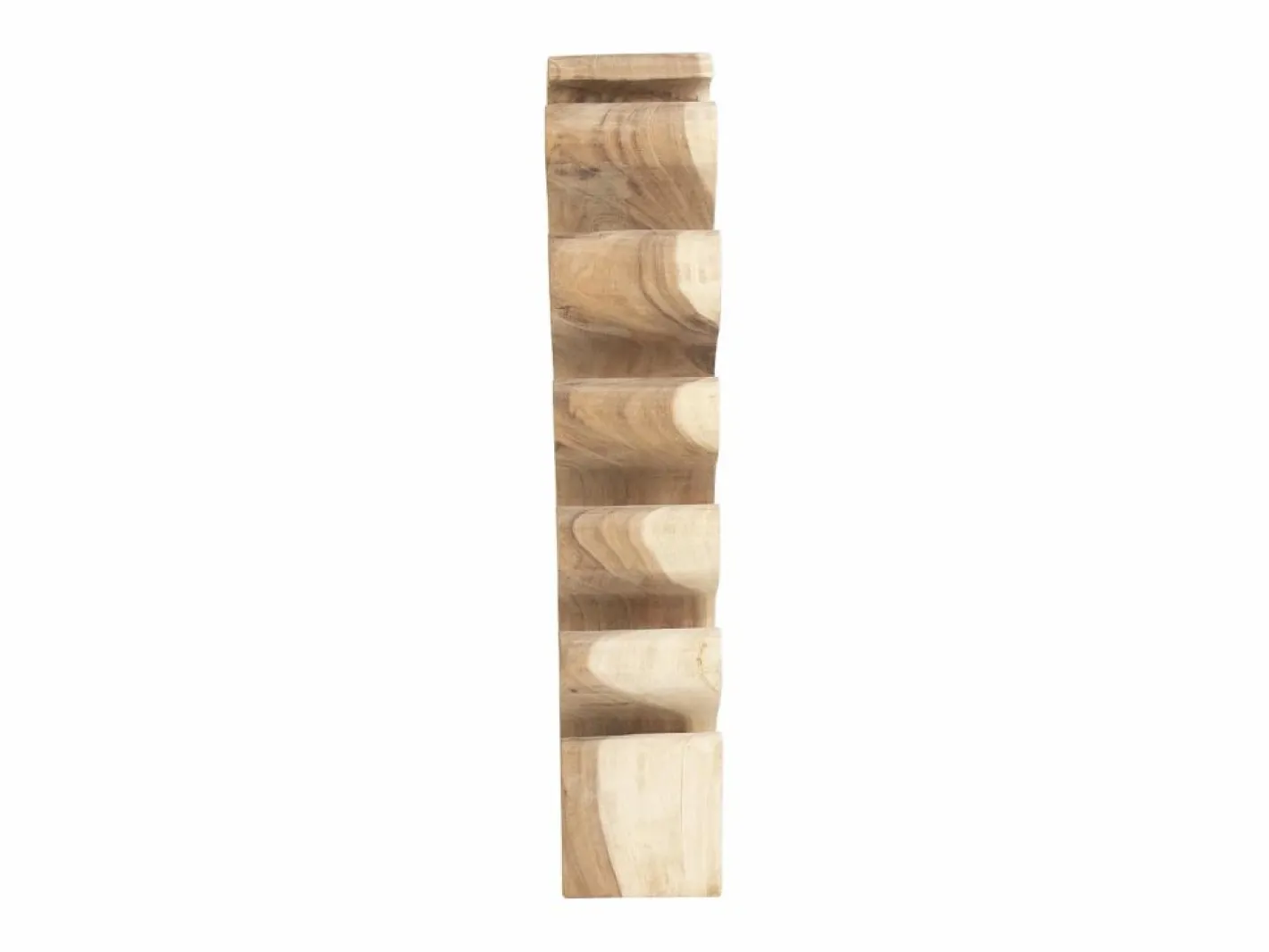 OZAIA Botellero de madera de suar - 2 botellas - Ancho 28 x Alt. 100 cm - Natural - GUIMARAS Color natural claro Discount