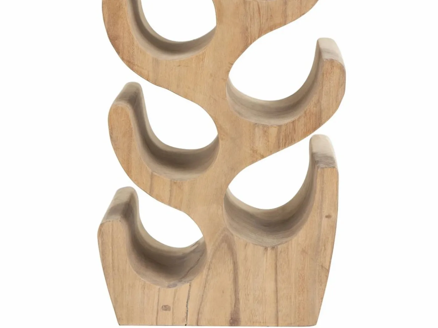 OZAIA Botellero de madera de suar - 2 botellas - Ancho 28 x Alt. 100 cm - Natural - GUIMARAS Color natural claro Discount