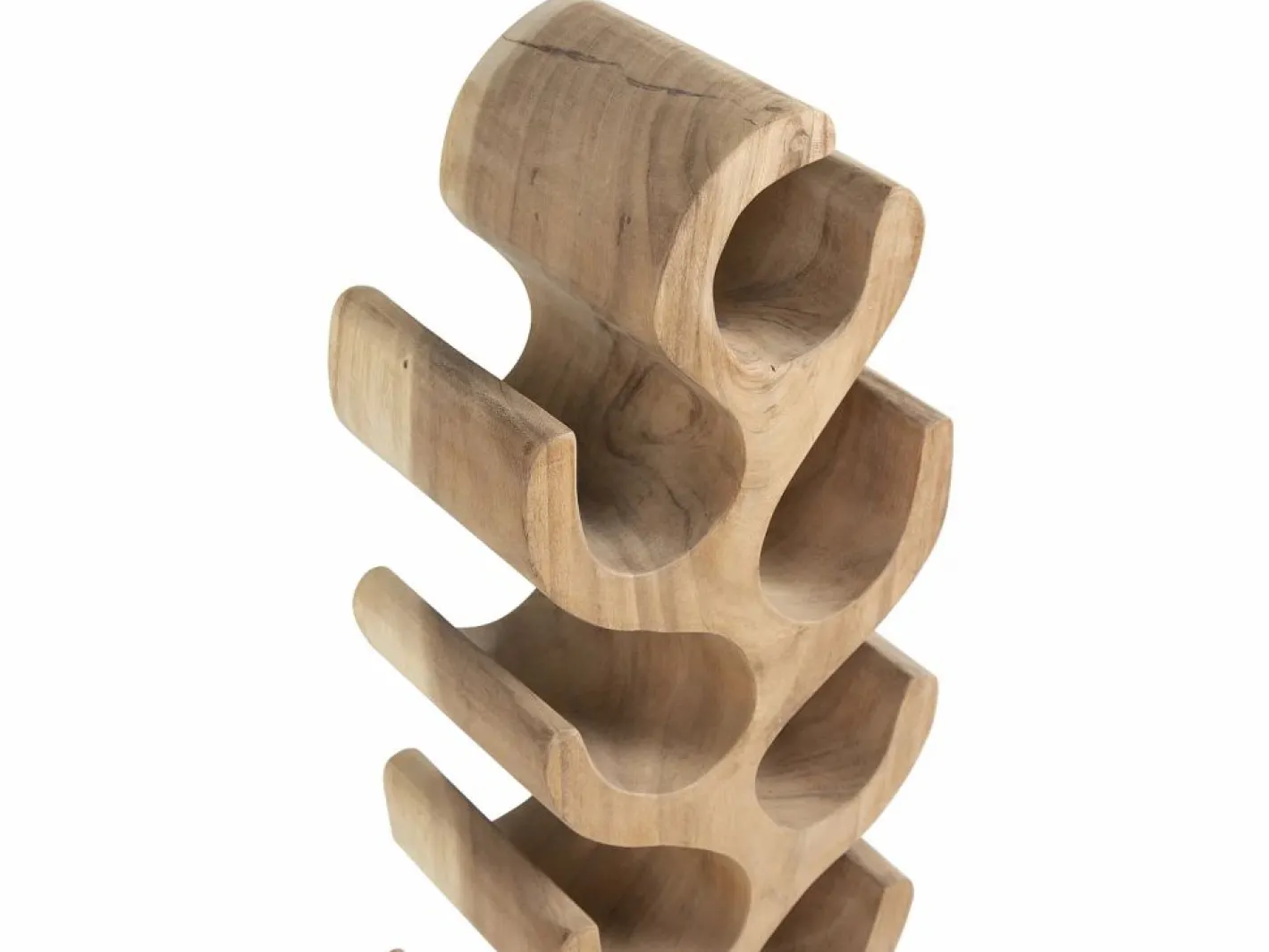 OZAIA Botellero de madera de suar - 2 botellas - Ancho 28 x Alt. 100 cm - Natural - GUIMARAS Color natural claro Discount