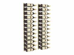 Botellero de pared para 24 botellas 2 unidades hierro ES930223 Dorado Outlet
