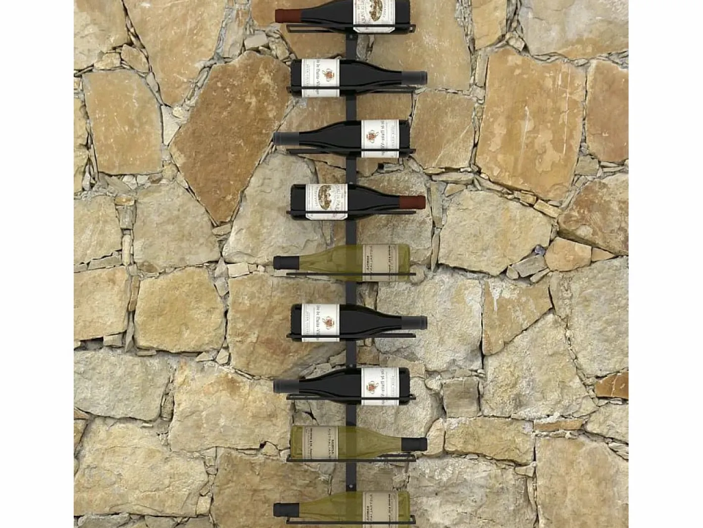 Botellero de pared para 9 botellas hierro ES384182^ Best