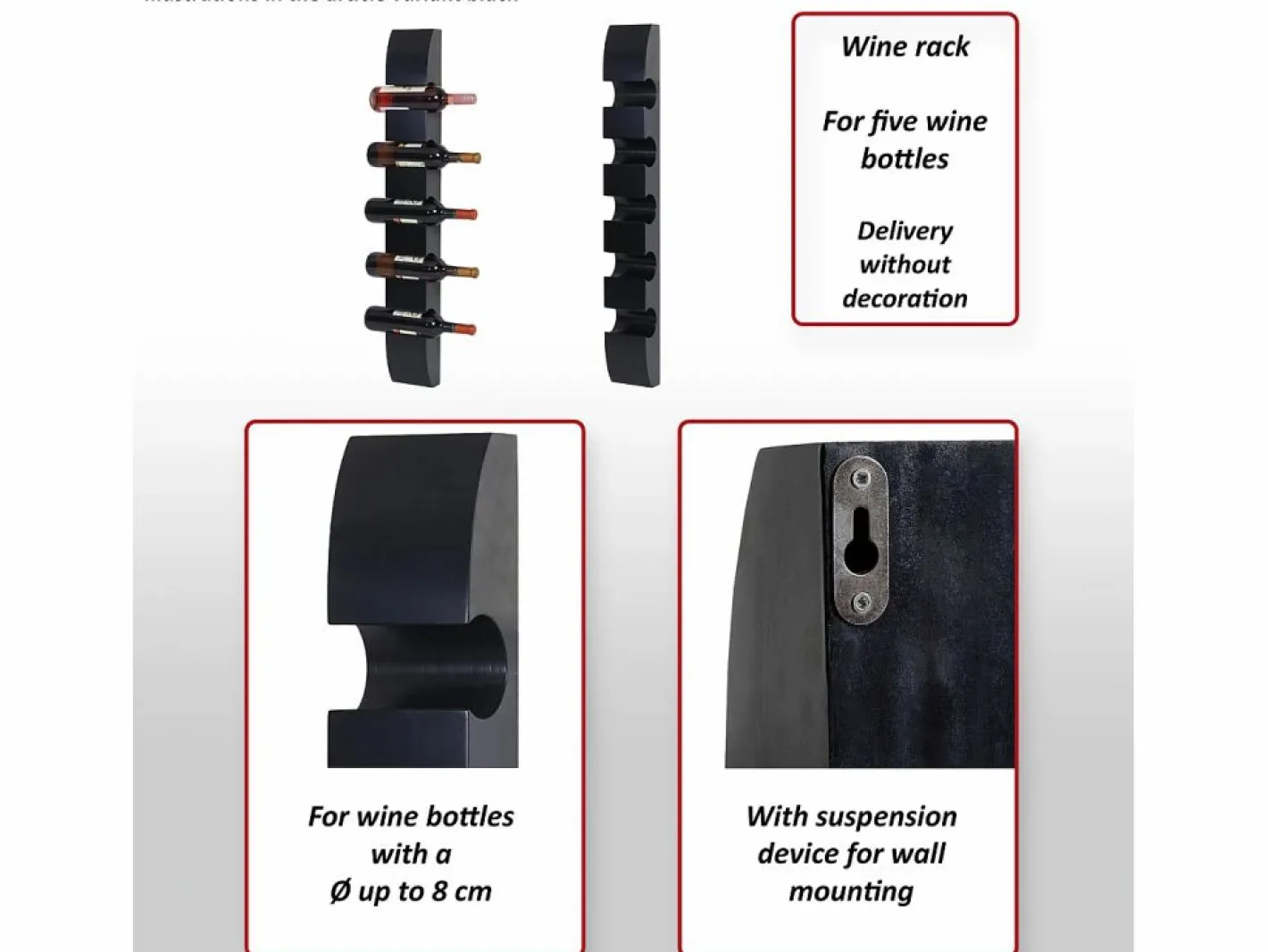 MCW Botellero Millau, Negro Discount