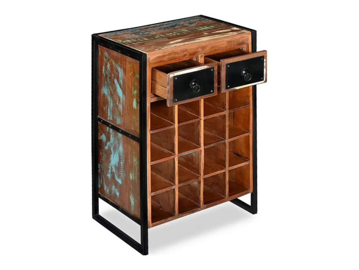 Botellero|Accesorios Para Vino Y Bar|Botellero para 16 botellas madera maciza reciclada ES712204