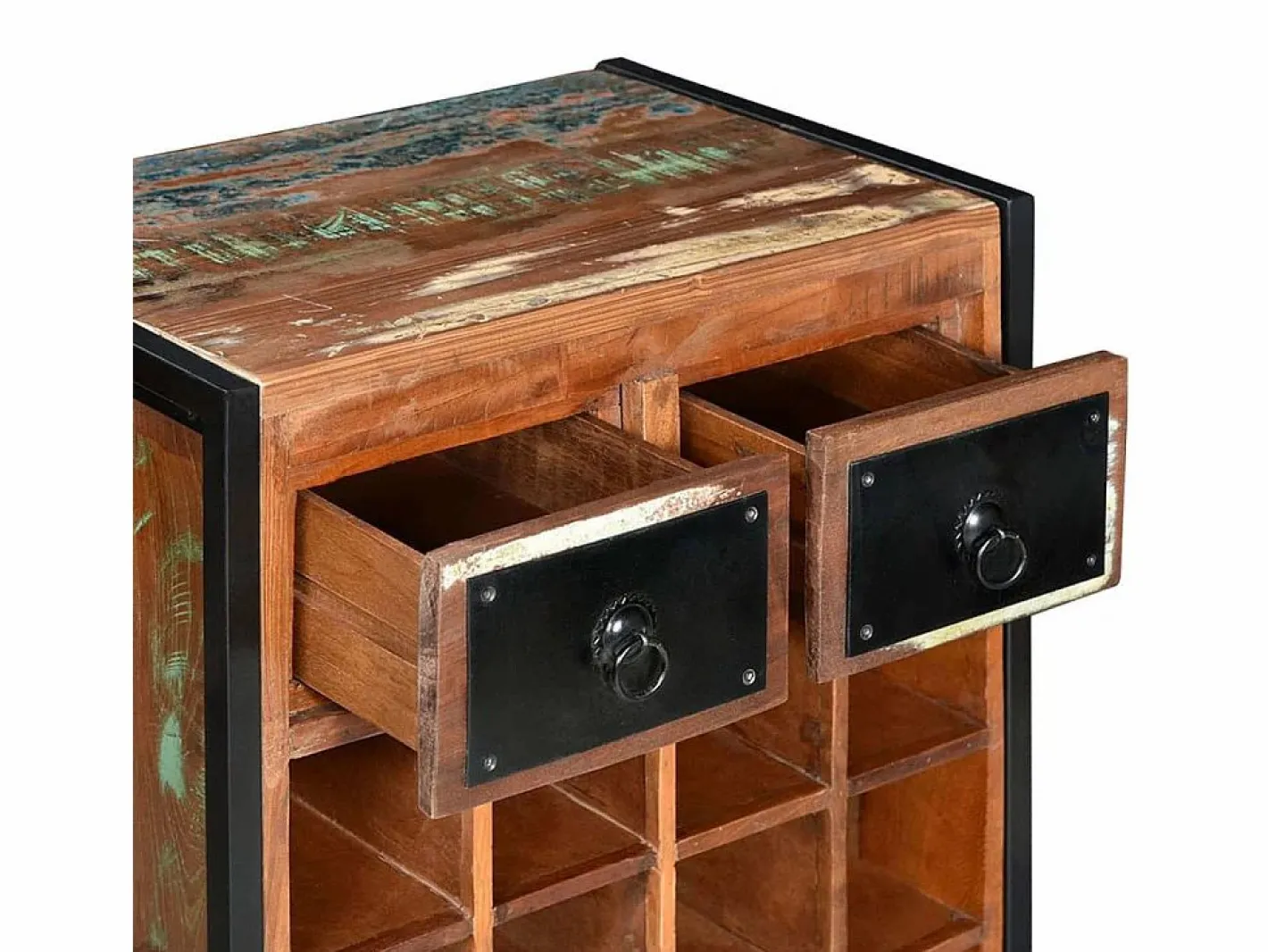 Botellero|Accesorios Para Vino Y Bar|Botellero para 16 botellas madera maciza reciclada ES712204