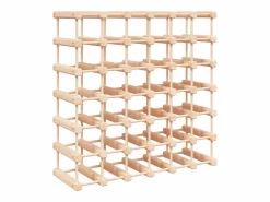 Botellero para 42 botellas madera maciza pino 68,5x23x68,5 cm ES885309 Marru00f3n Outlet