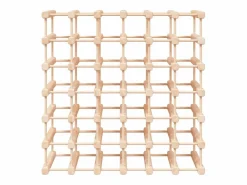 Botellero para 42 botellas madera maciza pino 68,5x23x68,5 cm ES885309 Marru00f3n Outlet