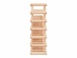 Botellero para 42 botellas madera maciza pino 68,5x23x68,5 cm ES885309 Marru00f3n Outlet