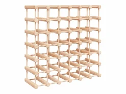 Botellero para 42 botellas madera maciza pino 68,5x23x68,5 cm ES885309 Marru00f3n Outlet