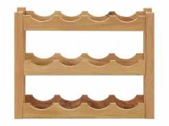 Botellero para 12 botellas madera maciza de roble 47x21x36 cm ES523930 Marru00f3n Discount