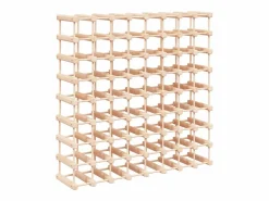 Botellero para 72 botellas madera maciza pino 90,5x23x90,5 cm ES167451 Marru00f3n