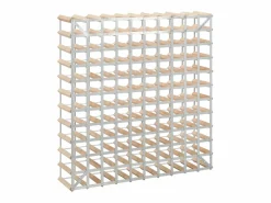 Botellero para 120 botellas de madera maciza de pino ES420967^ Outlet