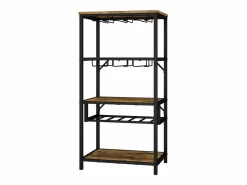 Vicco Botellero|Accesorios Para Vino Y Bar|Botellero roble rústico 50x35x100 vela