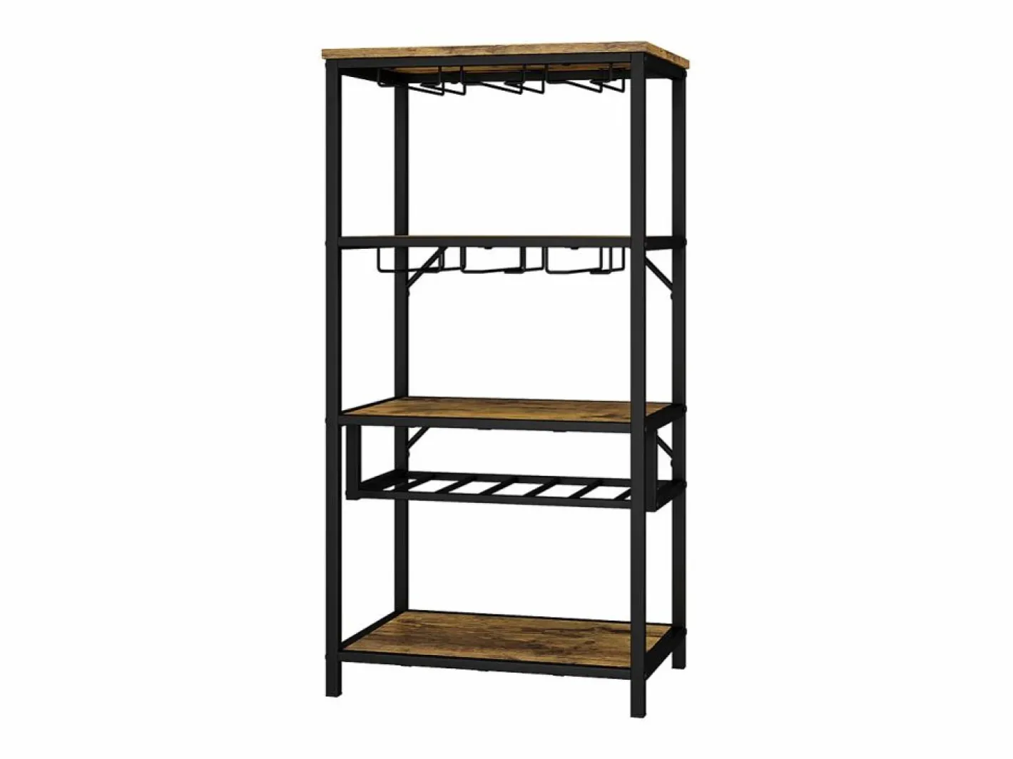 Vicco Botellero|Accesorios Para Vino Y Bar|Botellero roble rústico 50x35x100 vela