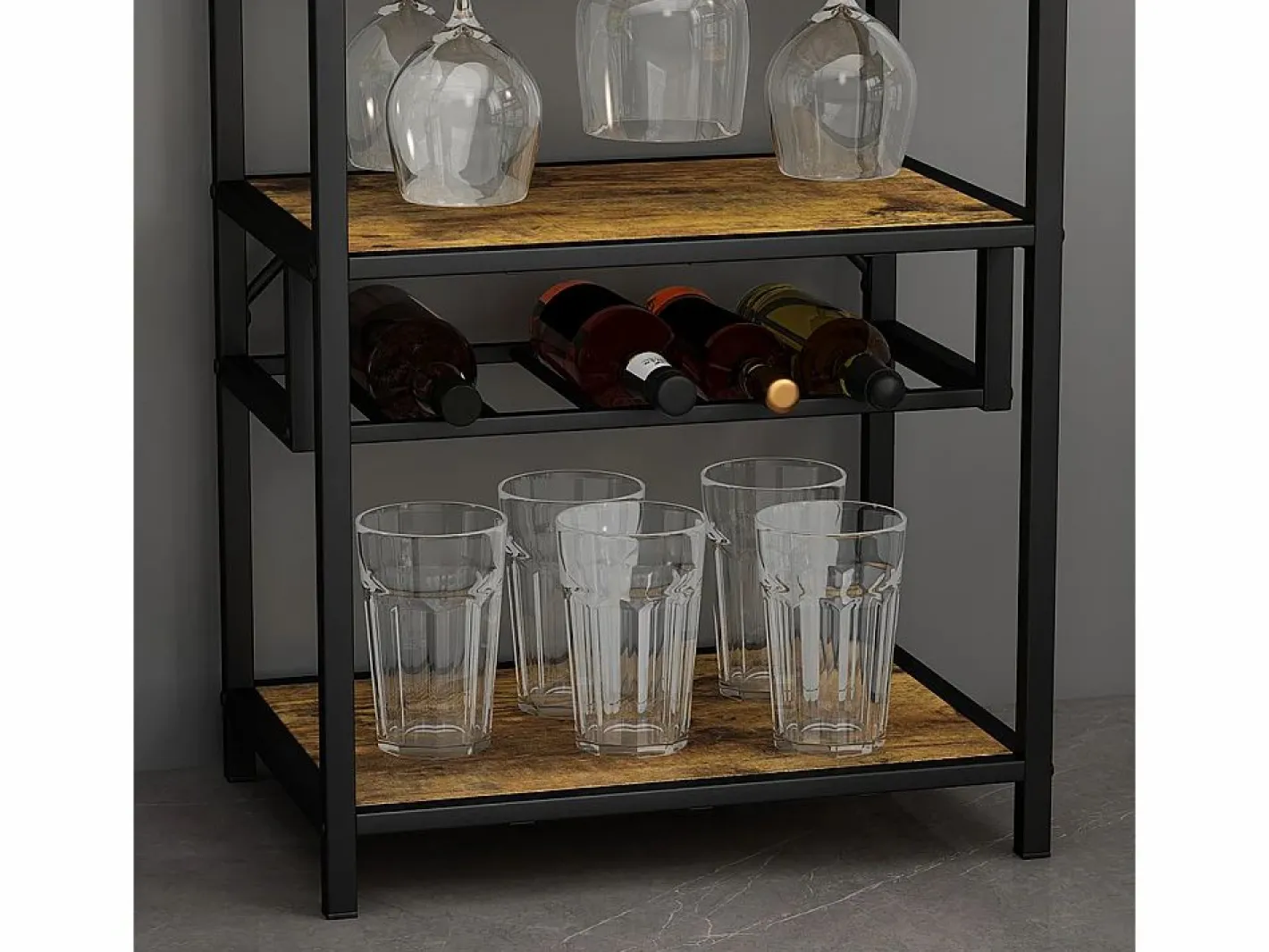 Vicco Botellero|Accesorios Para Vino Y Bar|Botellero roble rústico 50x35x100 vela