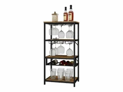 Vicco Botellero|Accesorios Para Vino Y Bar|Botellero roble rústico 50x35x100 vela