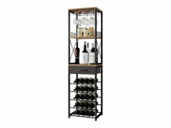 Vicco Botellero roble rústico 40x30x147.5 porto Color natural oscuro Discount