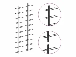 Botelleros de pared para 20 botellas 2 unidades metal ES404606^ Sale