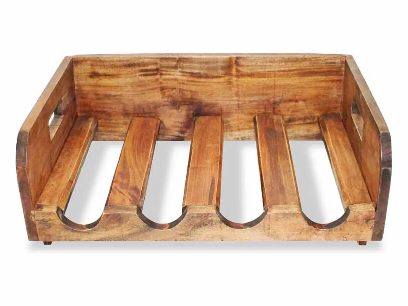 Botelleros para 16 botellas 4 uds madera maciza reciclada ES182196 Marru00f3n New