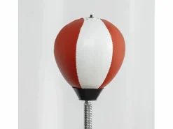 Aparato De Musculación|Boxeador de pie con dos Speedballs, soporte de reflejos, ajustable 140-205 cm, piel sintética, color (84x36x140-205 cm)