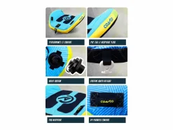 COASTO Deportes Náuticos|Boya remolcada Beagle 175 x 150 cm - Nylon 420 D - PVC 26G - 4 asas de neopreno - Carga máxima 154 kg - 2 plazas