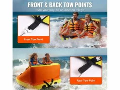 Boya Remolcada Inflable SucceBuy, para 1 a 2 Pasajeros, 154 kg, con Asientos y Espaldar^