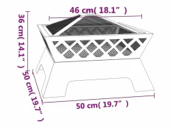 Brasero con atizador acero XXL 50 cm^vidaxl Online