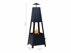 Brasero de acero 35x35x99 cm^vidaxl Clearance