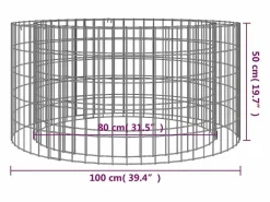 Brasero de gaviones hierro galvanizado Ø100 cm^vidaxl Hot