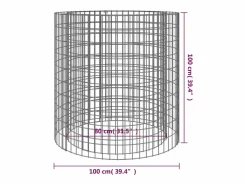 vidaxl Brasero|Brasero de gaviones hierro galvanizado Ø100 cm