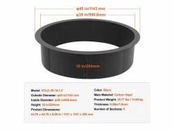 Brasero de Jardín, SucceBuy Anillo Redondo de Acero para Fogatas al Aire Libre de 114,3 cm^ Best