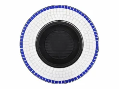 vidaxl Brasero|Brasero de mosaico cerámica y blanco 68 cm