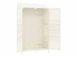 Garden Furniture Bristol Cobertizo de jardín madera maciza abeto 102x52x174,5cm Blanco Sale